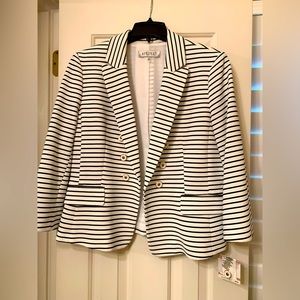 A black and white Kasper blazer